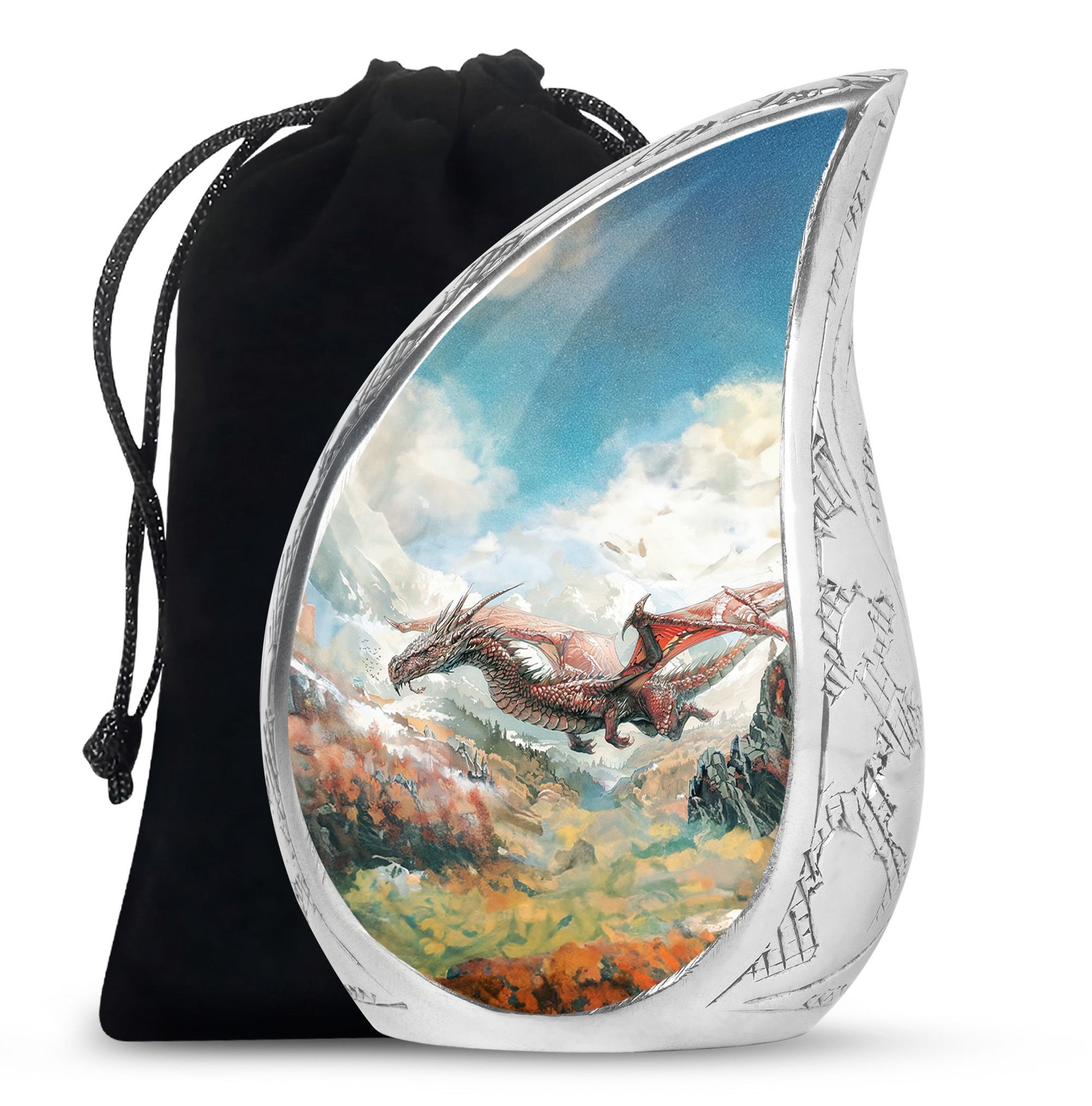 Dragon Theme Large Urn 10 Inch