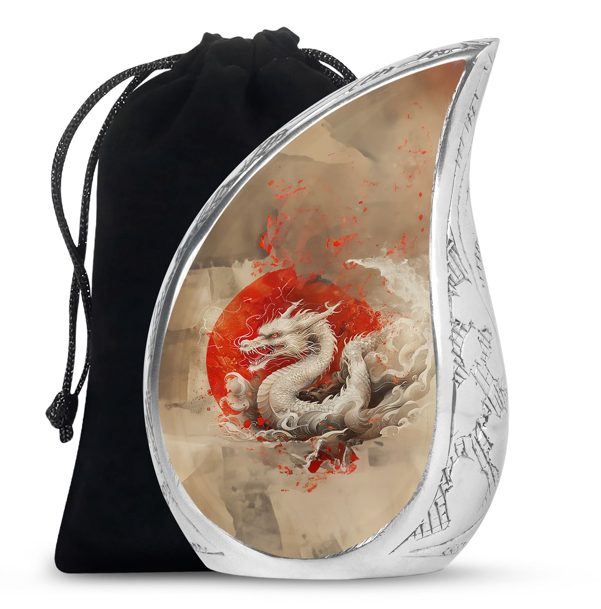 Dragon Theme Large Urn 10 Inch