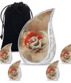 Dragon Theme Large Urn With 4 Keepsake Urn
