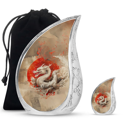 Dragon Theme Large Urn With 1 Keepsake Urn