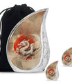 Dragon Theme Large Urn With 2 Keepsake Urn