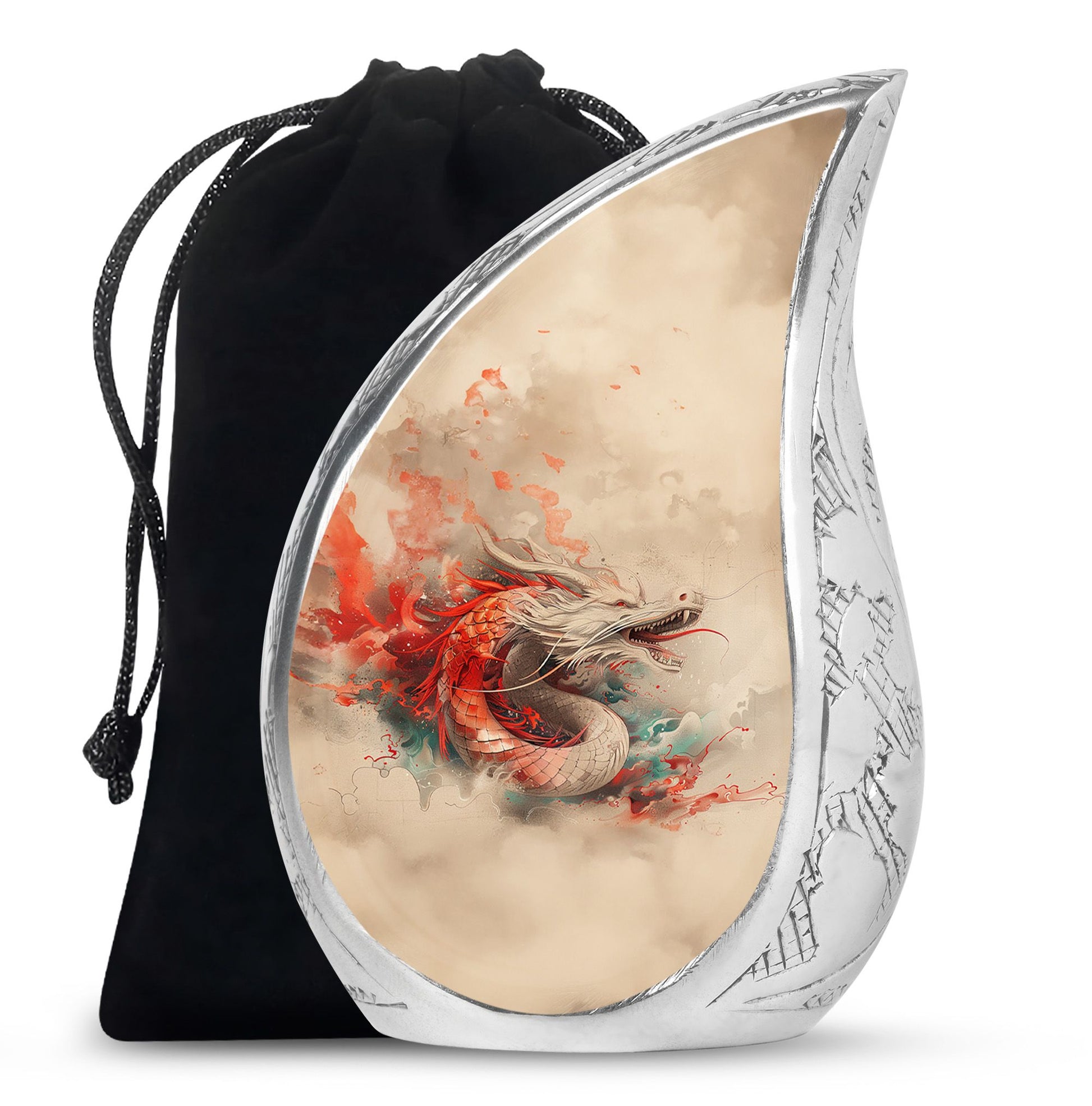 Dragon Theme Large Urn 10 Inch