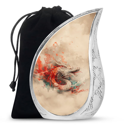 Dragon Theme Large Urn 10 Inch