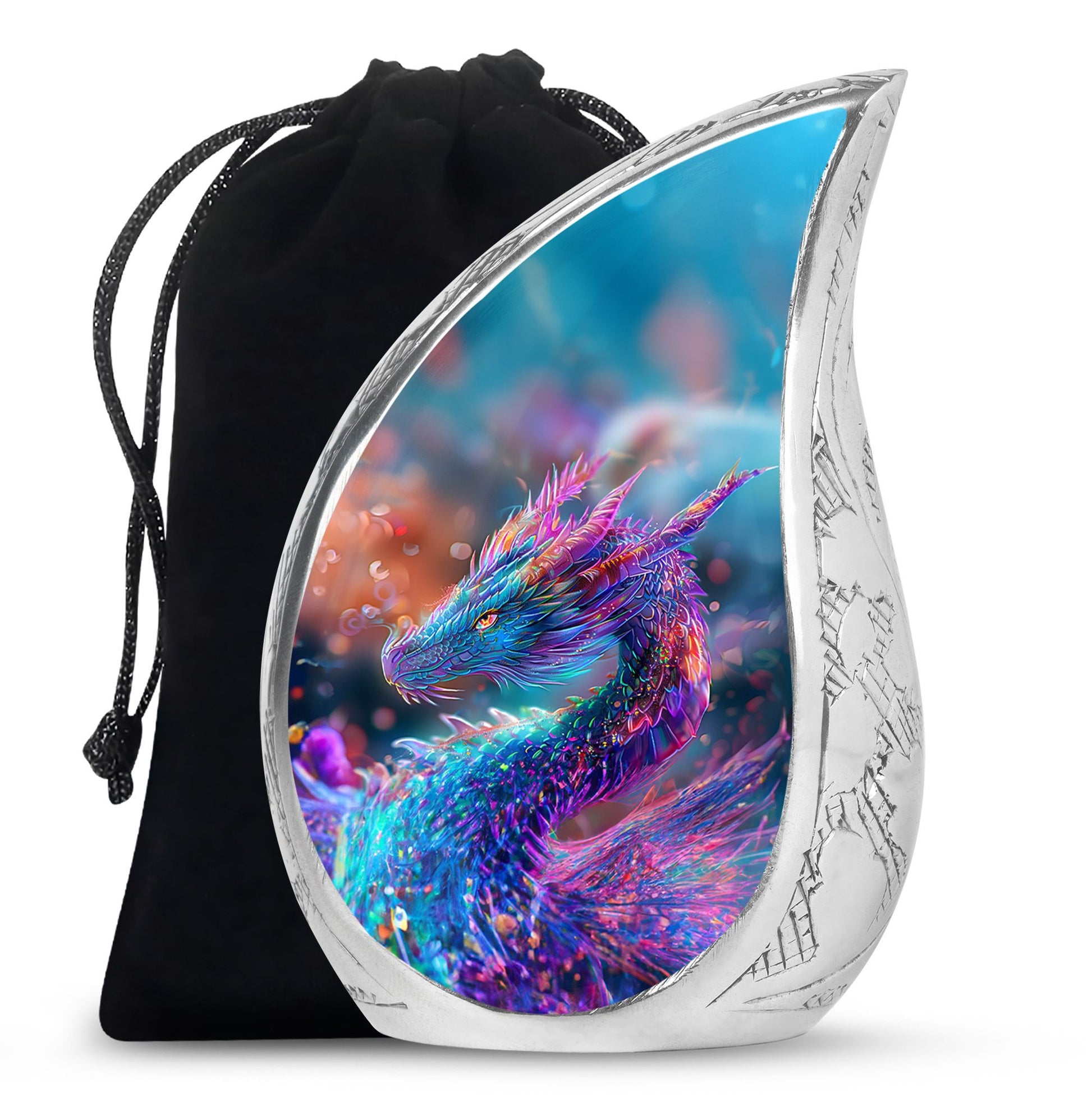 Dragon Theme Large Urn 10 Inch