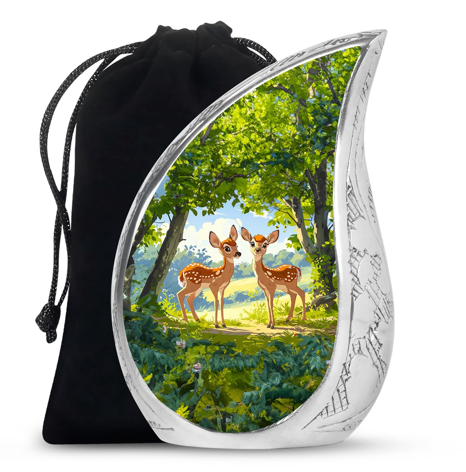 Deer Theme Large Urn 10 Inch
