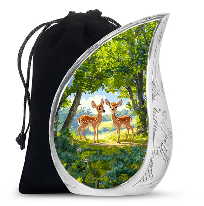 Deer Theme Large Urn 10 Inch