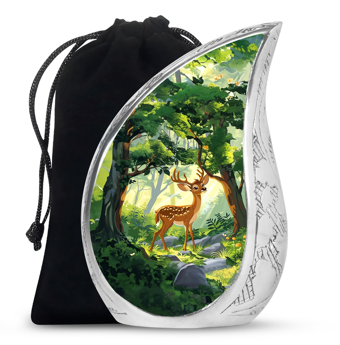 Deer Theme Large Urn 10 Inch