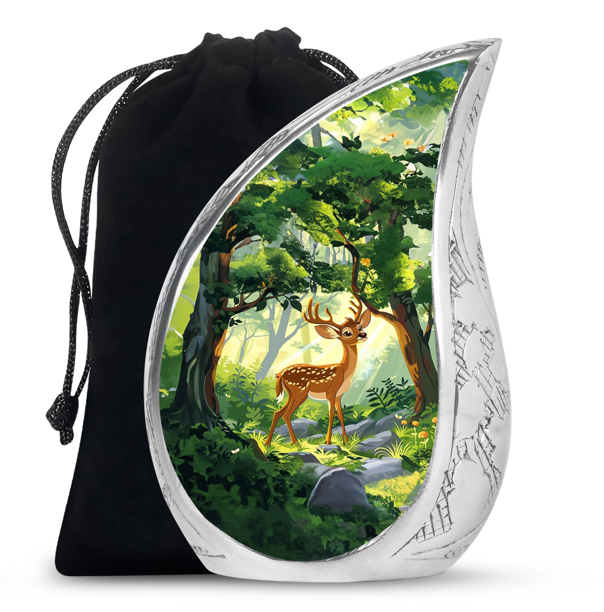 Deer Theme Large Urn 10 Inch