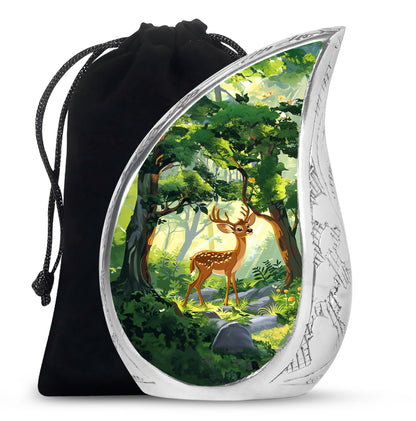 Deer Theme Large Urn 10 Inch