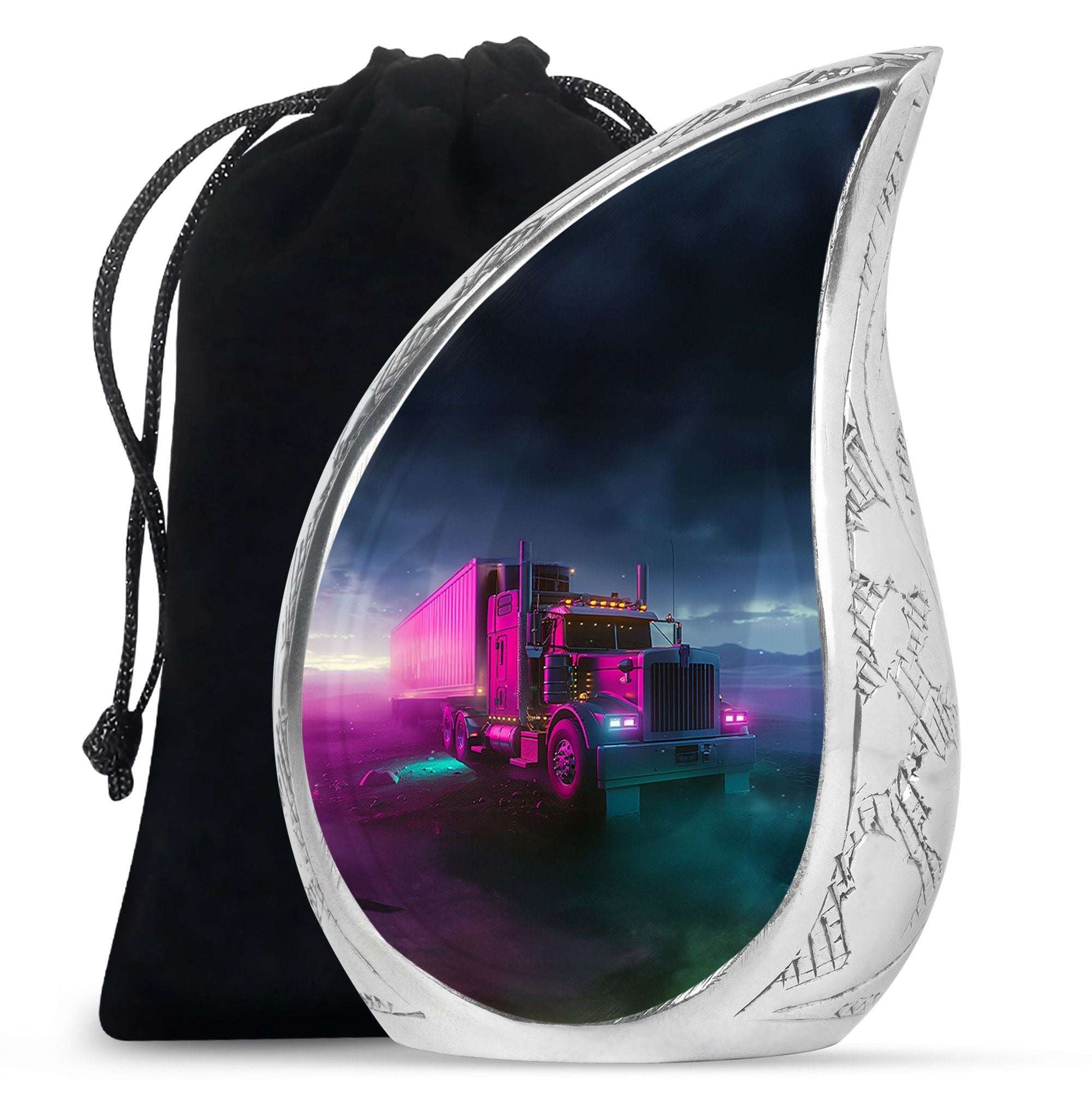 Neon Truck Urn for Ashes – Trucker Memorial Keepsakes For Ashes