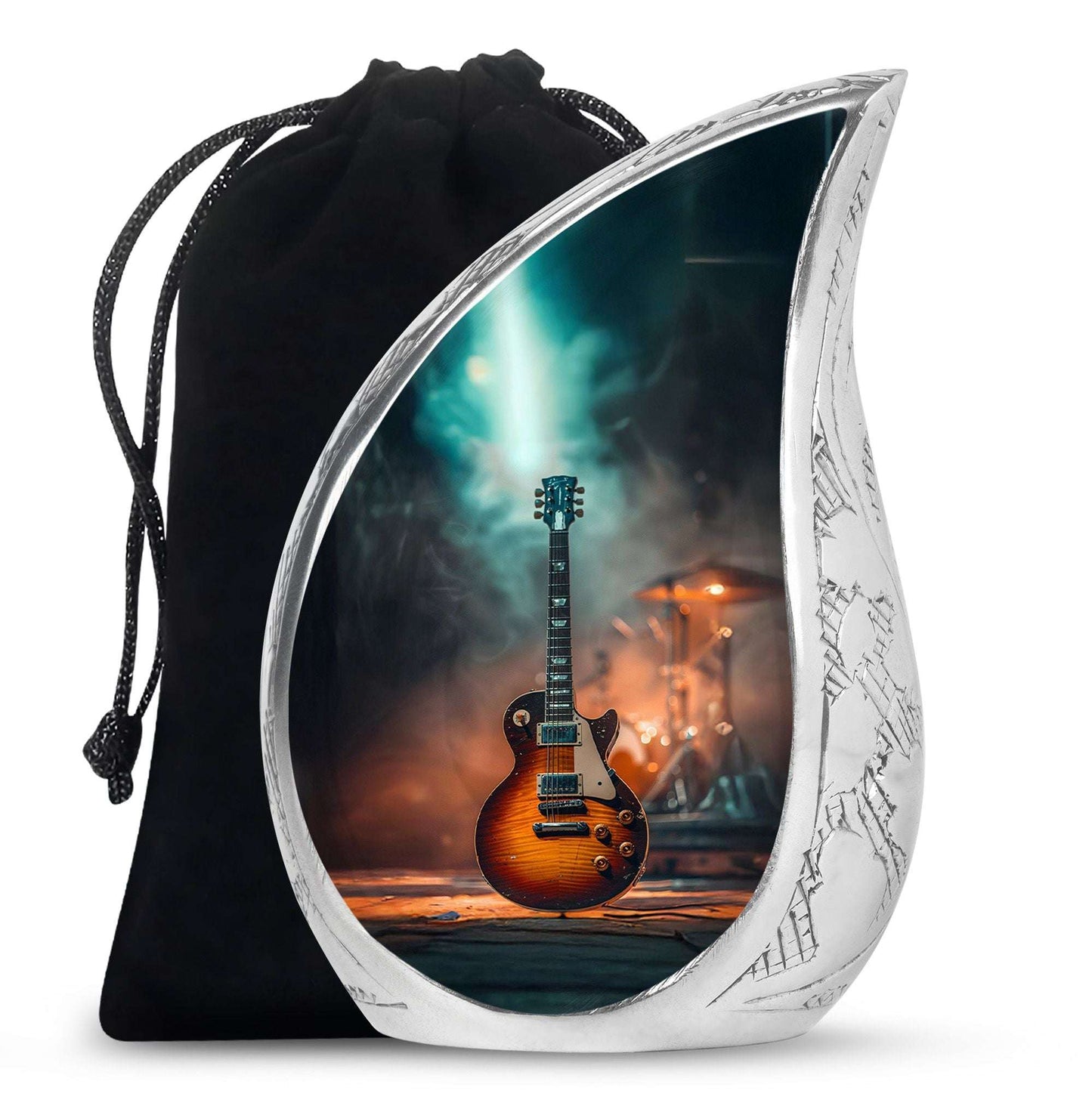 Guitar Memorial Urns For Human Ashes Keepsake - Funeral Urns For Musician