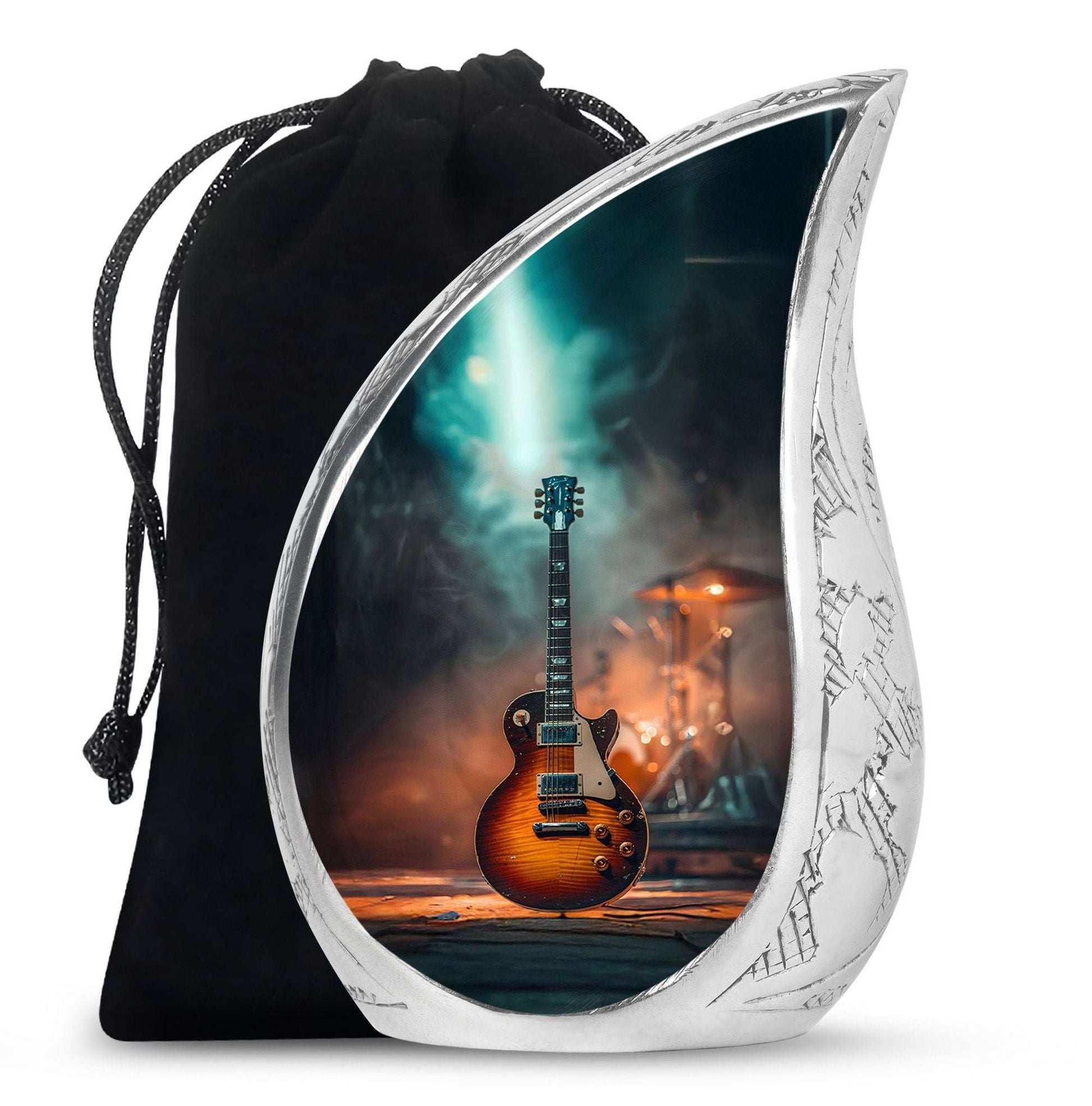 Guitar Memorial Urns For Human Ashes Keepsake - Funeral Urns For Musician