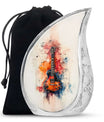 Guitar Large Cremation Urn for Adult Human Ashes - Colorful Guitar Urn For Musicians
