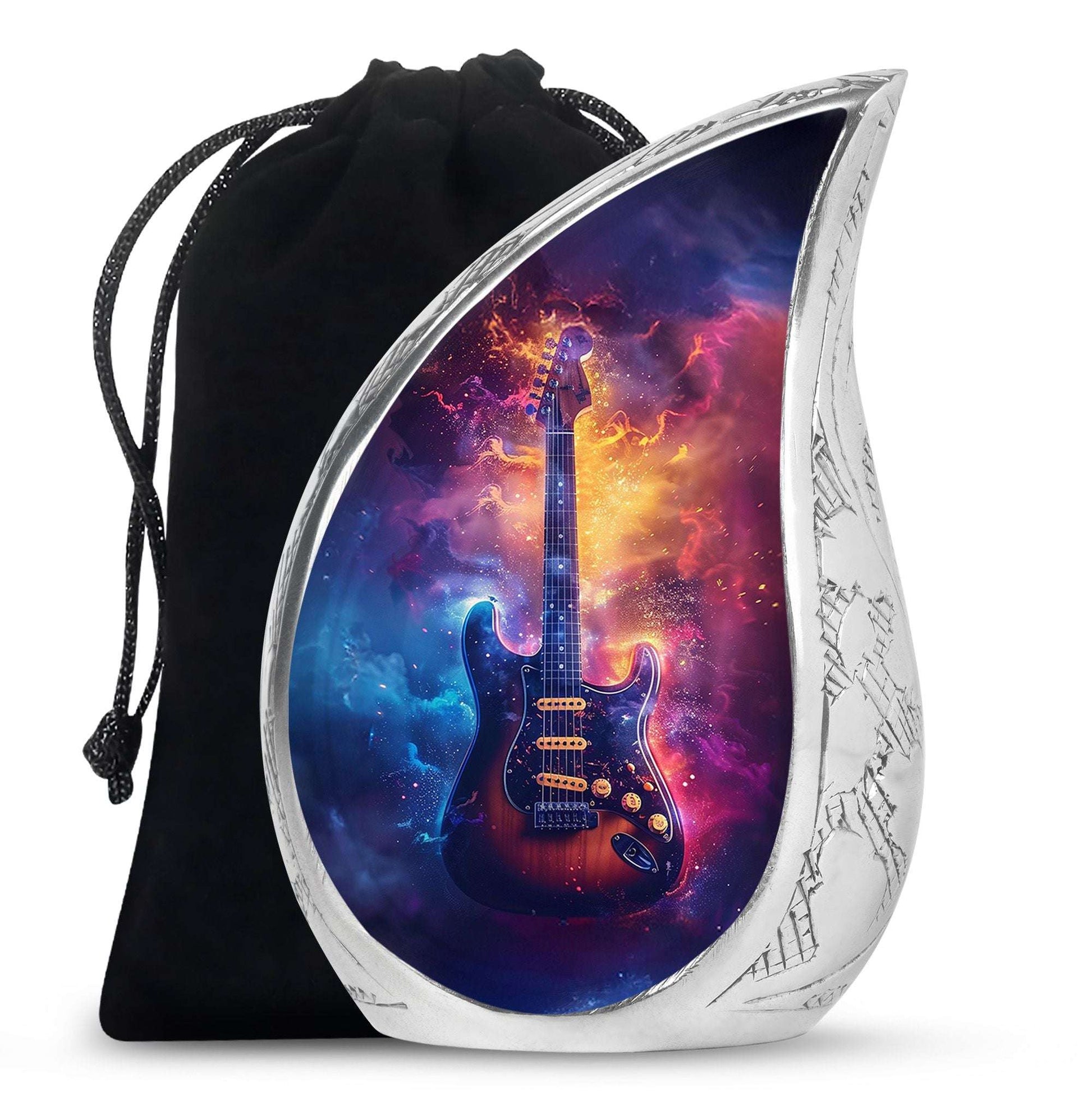 Guitar Cremation Urn for Cremation – Musician Tribute Urns For Human Ashes Adult