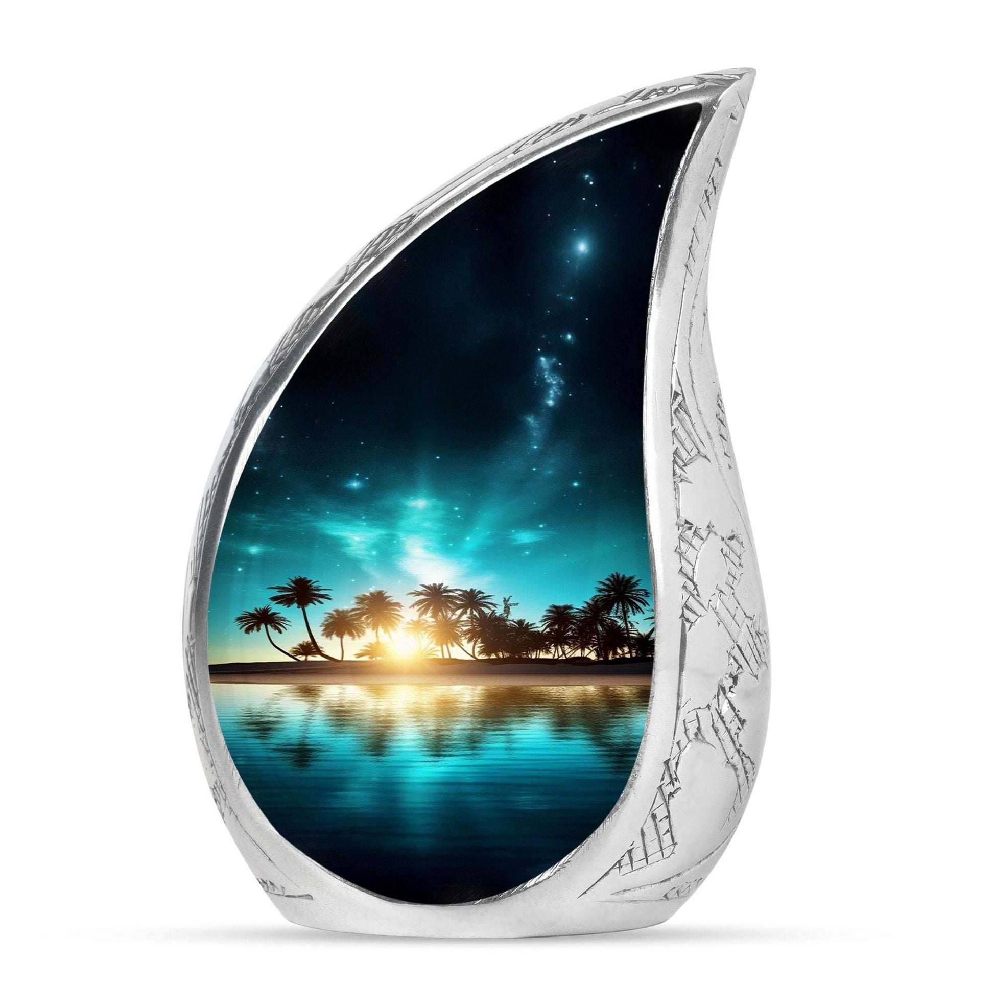Tropical Sunset Cremation Urn for Adult Ashes - Burial Urns For Humans