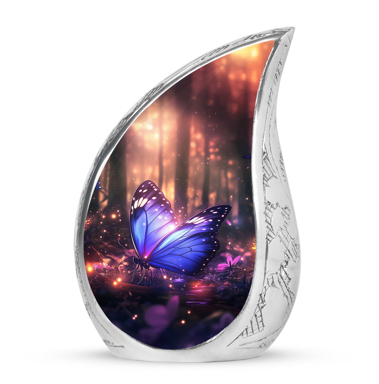 Sublime Butterfly Cremation Urns for Human Ashes - Black 10-inch - Yatskia