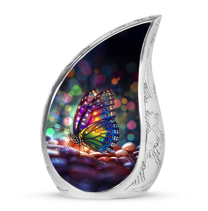 Personalized Blue Butterfly Cremation Urns for Ashes - Enchanting 10-inch - Yatskia