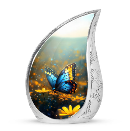 Sublime Butterfly Cremation Urns for Human Ashes - Gray 10-inch - Yatskia