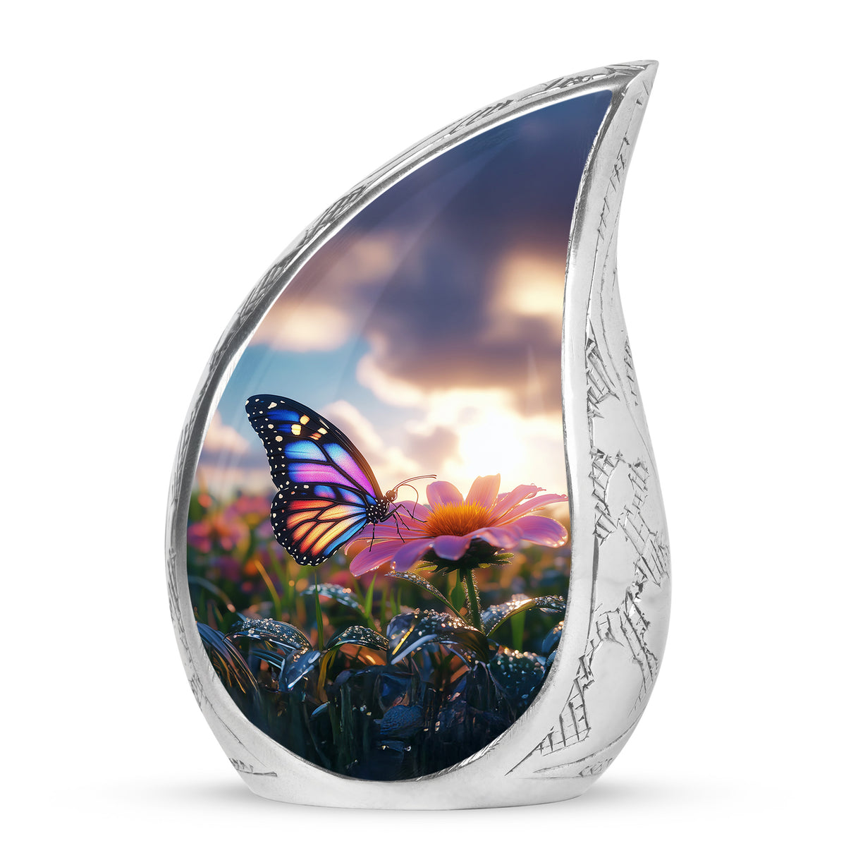 Blue Butterfly Heritage Cremation Urns for Human Ashes - Yatskia
