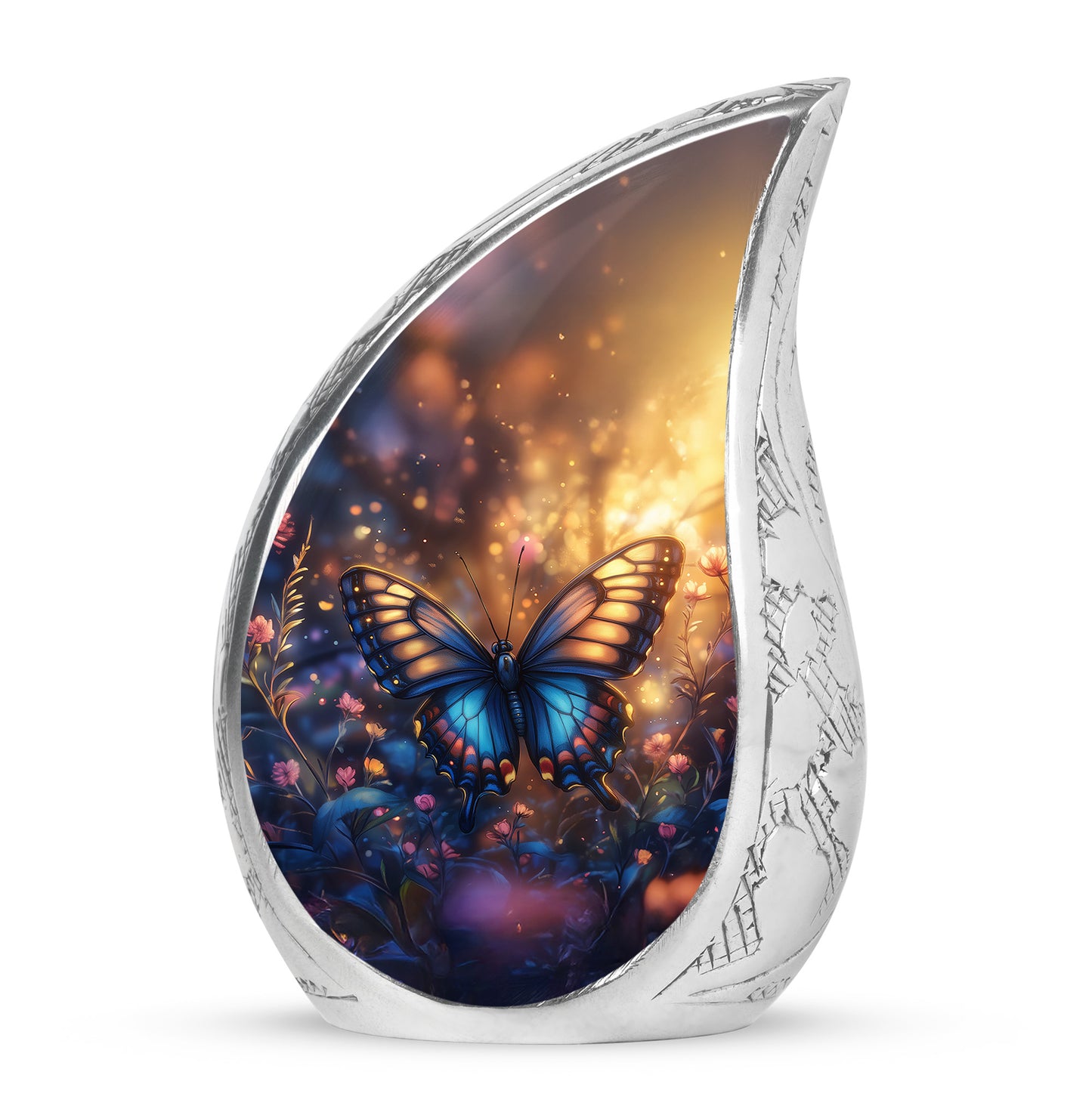 Personalized Refined Butterfly Cremation Urns - Gold 10-inch, 200 cu in - Yatskia