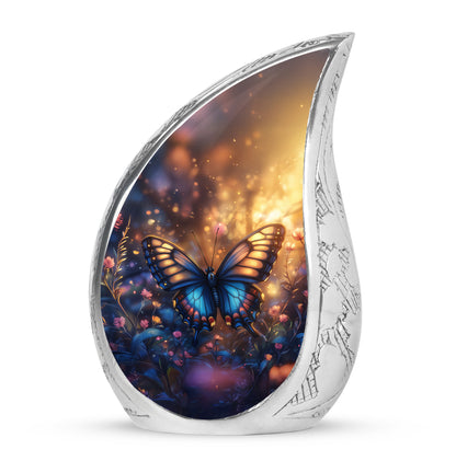 Personalized Refined Butterfly Cremation Urns - Gold 10-inch, 200 cu in - Yatskia