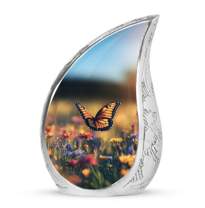 Blessed Butterfly Cremation Urns for Human Ashes - Black 10-inch - Yatskia
