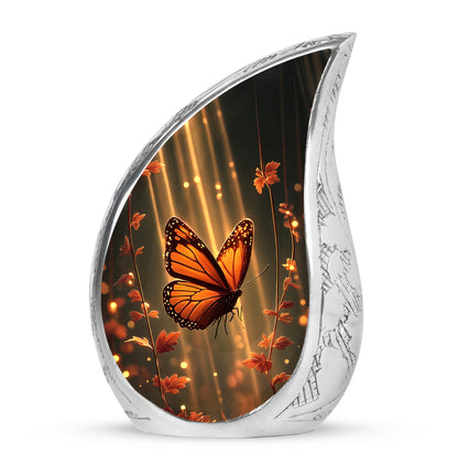 Black Butterfly Cremation Urns - Enduring Remembrance 10-inch, 200 cu in - Yatskia