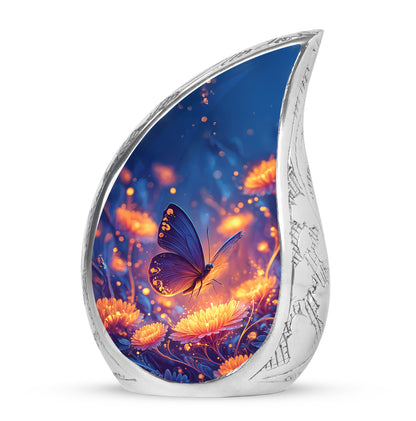 Blessed Butterfly Cremation Urns for Human Ashes - Blue 10-inch - Yatskia