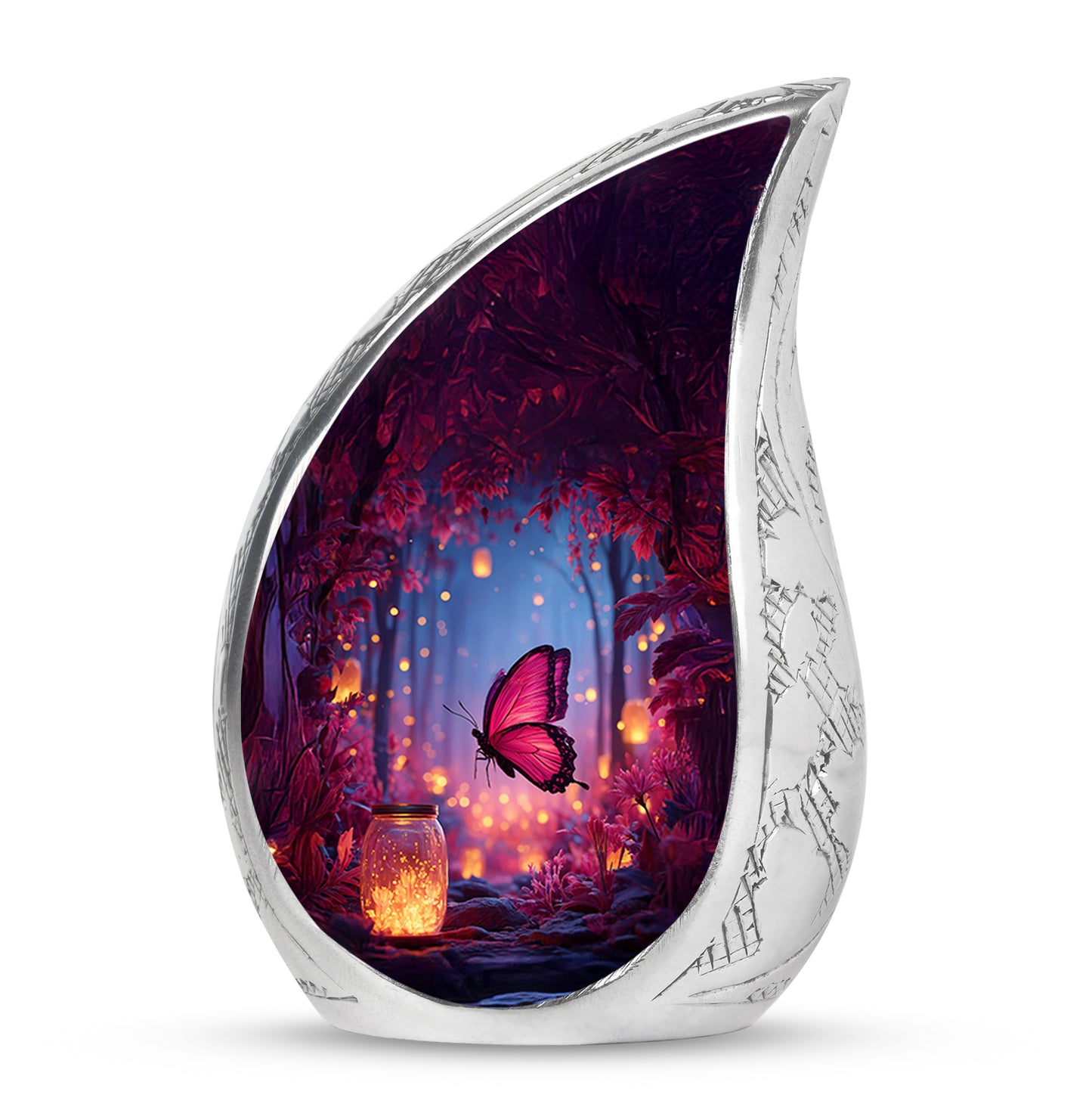 Personalized Butterfly Cremation Urns - Tranquil Blue 10-inch, 200 cu in - Yatskia