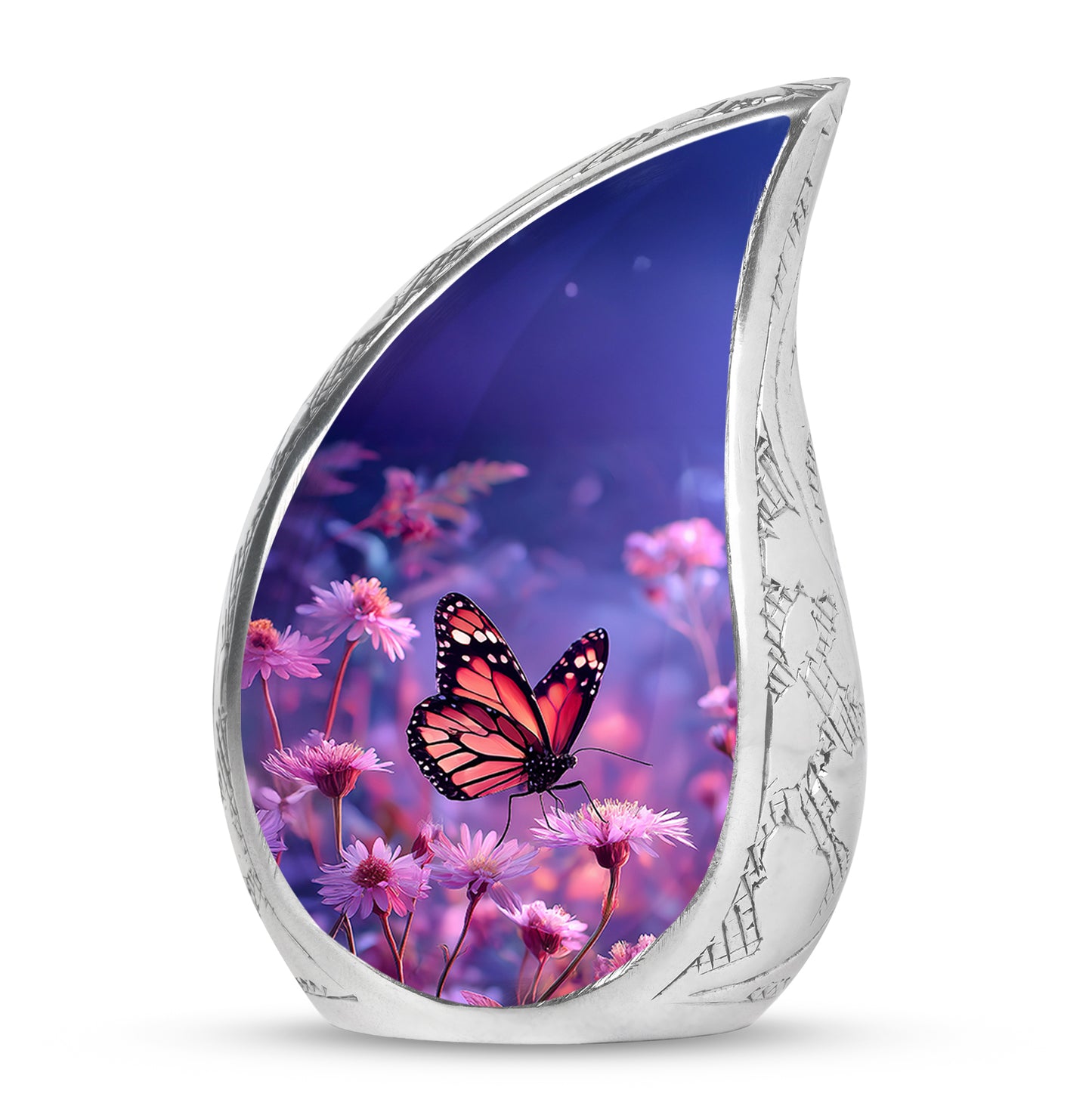 Remarkable Butterfly Memorial Cremation Urns - Blue 10-inch, 200 cu in - Yatskia