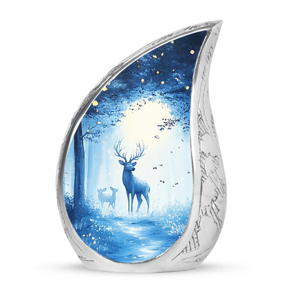 Personalized Blue Blue Cremation Urns for Ashes - Majestic 10-inch - Yatskia