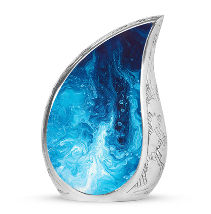 Sublime Blue Cremation Urns for Human Ashes - Blue 10-inch - Yatskia