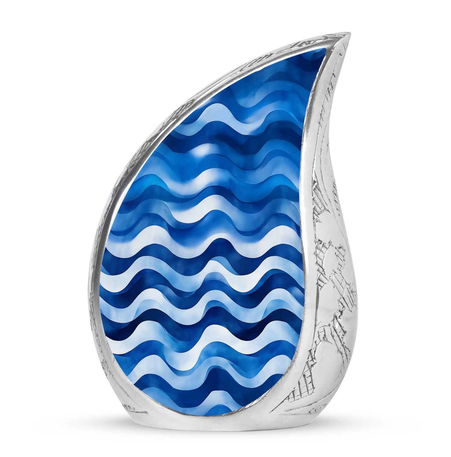 Blue Blue Cremation Urns - Opulent Commemoration 10-inch, 200 cu in - Yatskia