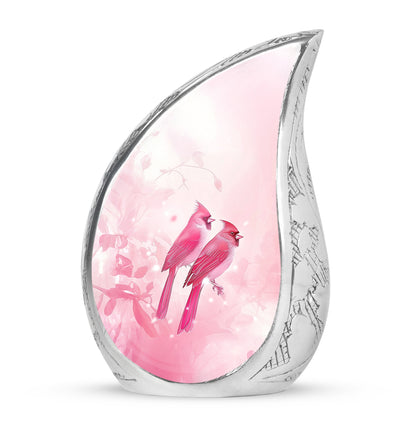 Timeless Red Cardinal Cremation Urn for Ashes - 10-inch, 200 cu in - Yatskia