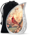 Cardinal Bird Memorial Urn for Ashes - Urns For Burial In Ground