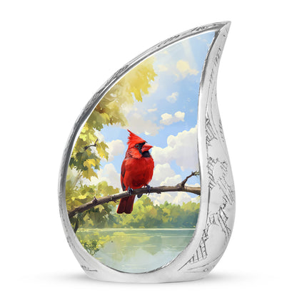 Remarkable Cardinal Memorial Cremation Urns - Blue 10-inch, 200 cu in - Yatskia