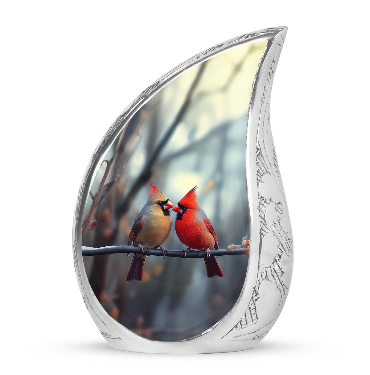 Gray Cardinal Cremation Urns - Honored Embrace - Yatskia