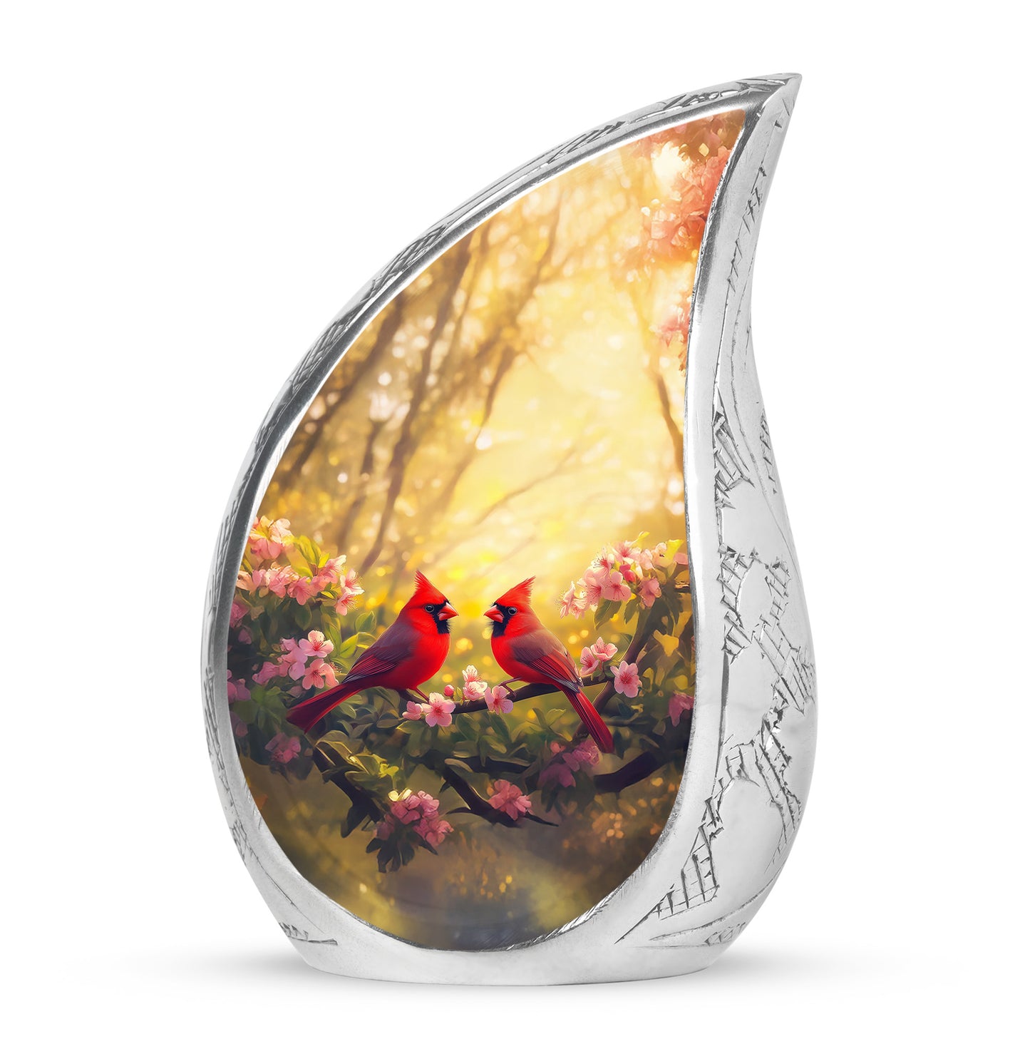 Gold Cardinal Cremation Urns - Enduring Devotion 10-inch, 200 cu in - Yatskia