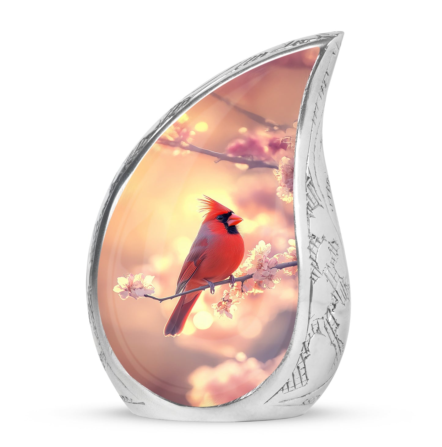 Blessed Cardinal Cremation Urns for Human Ashes - Gold 10-inch - Yatskia