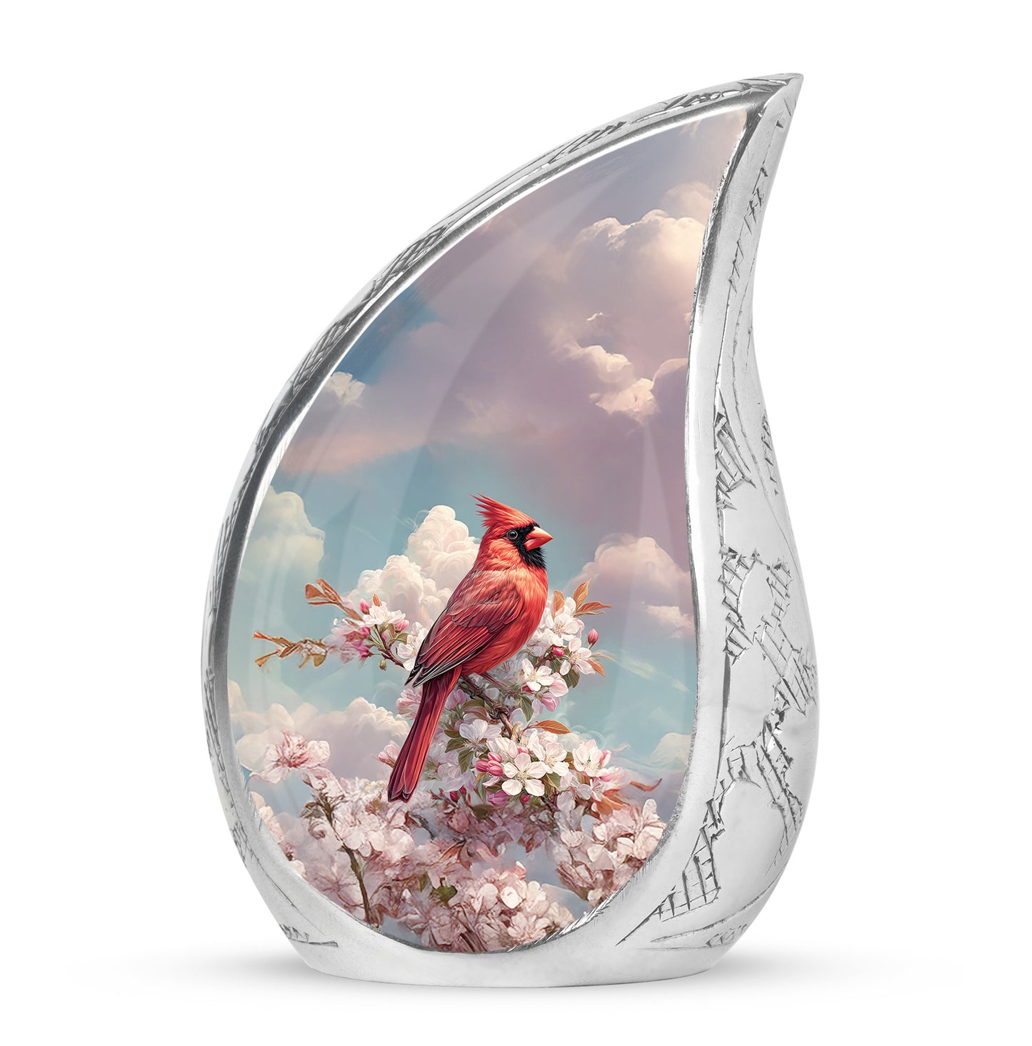 Personalized Cardinal Cremation Urns - Wondrous Blue 10-inch, 200 cu in - Yatskia