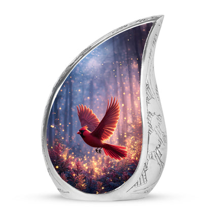 Blue Beloved Cardinal Cremation Urns for Human Ashes - 10-inch, 200 cu in - Yatskia