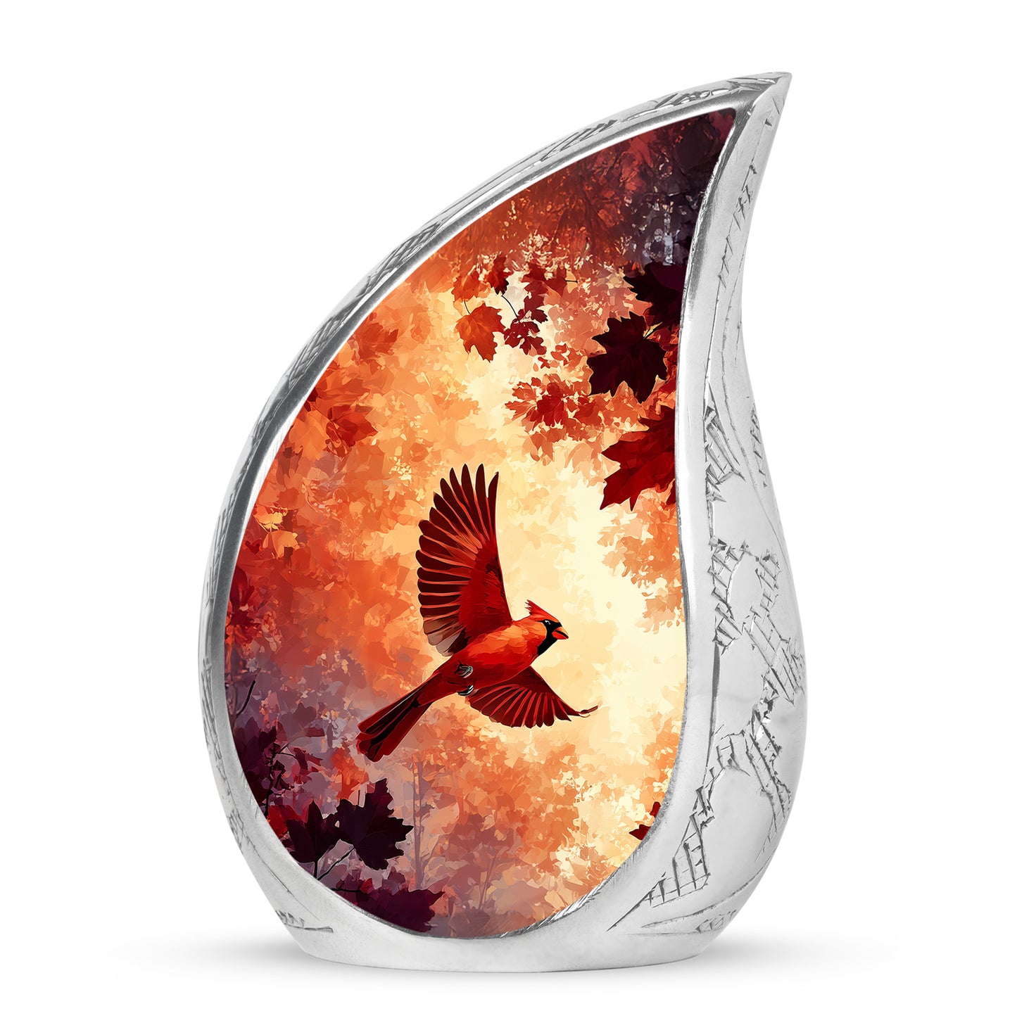 Hallowed Cardinal Cremation Urns for Human Ashes - Red 10-inch - Yatskia