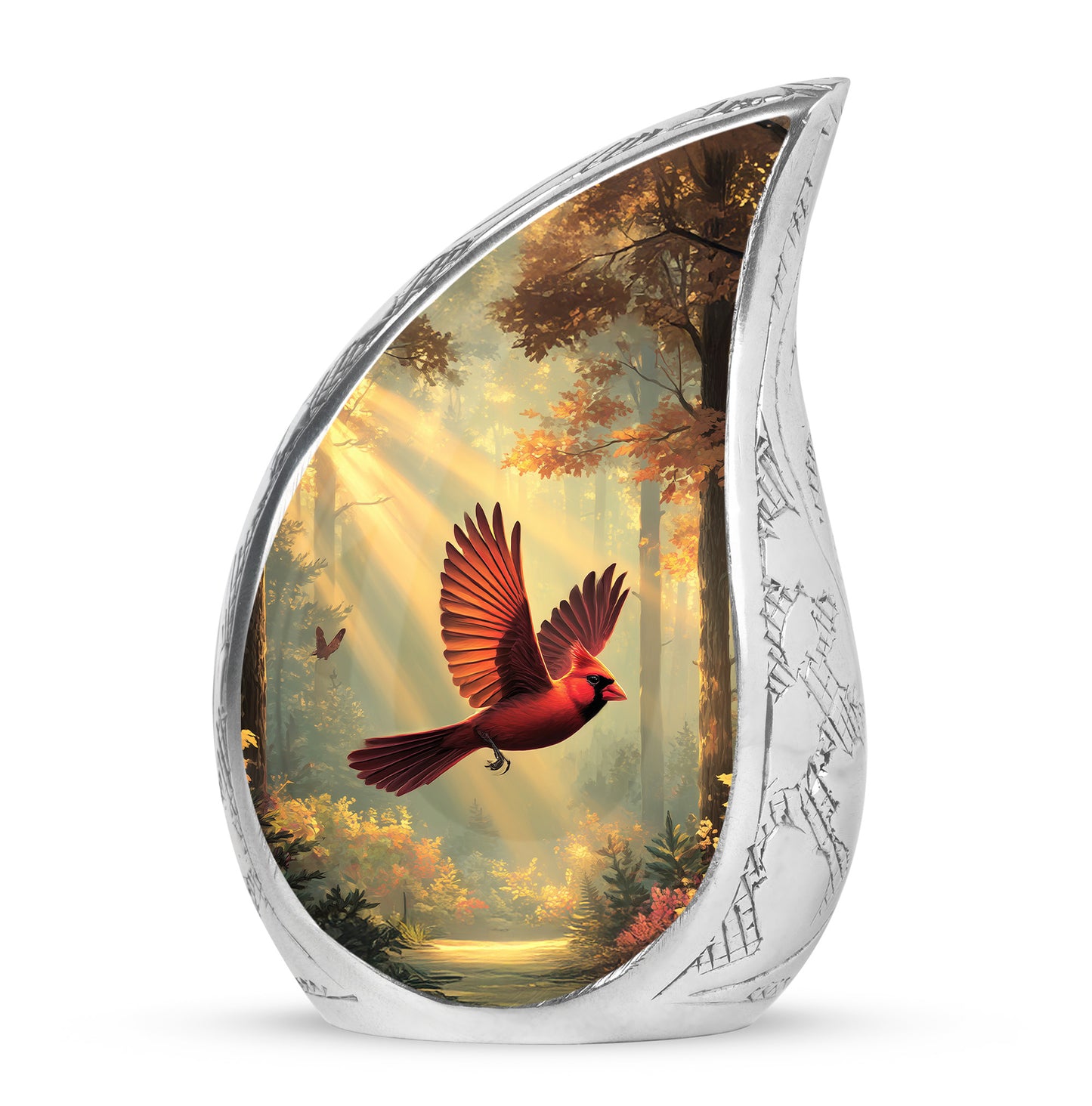 Personalized Eternal Cardinal Cremation Urns - Gold 10-inch, 200 cu in - Yatskia
