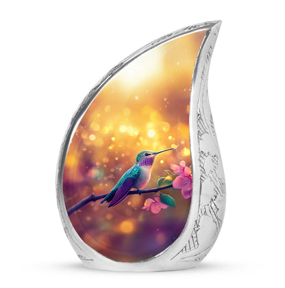 Personalized Gold Hummingbird Cremation Urns for Ashes - Majestic 10-inch - Yatskia