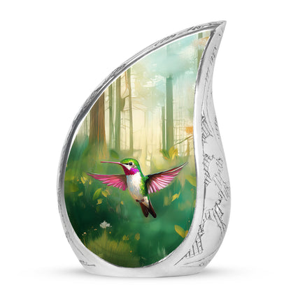 Hallowed Hummingbird Cremation Urns for Human Ashes - Green 10-inch - Yatskia