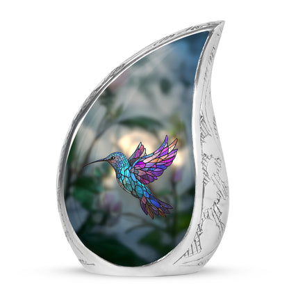 Divine Green Hummingbird Cremation Urn for Ashes - 10-inch, 200 cu in - Yatskia