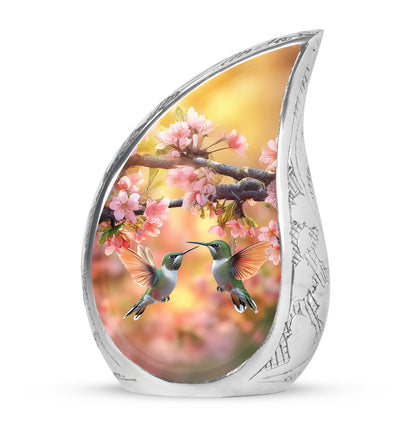 Blessed Hummingbird Cremation Urns for Human Ashes - Gold 10-inch - Yatskia