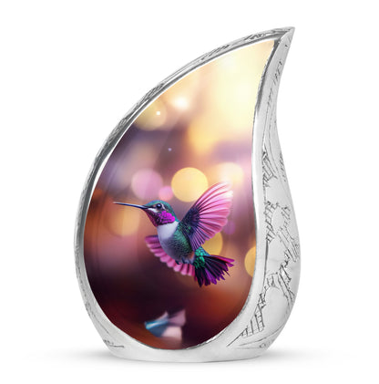 Personalized Eternal Hummingbird Cremation Urns - Red 10-inch, 200 cu in - Yatskia