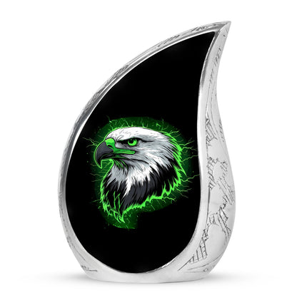 Dignified Black Eagle Cremation Urn for Ashes - 10-inch, 200 cu in - Yatskia