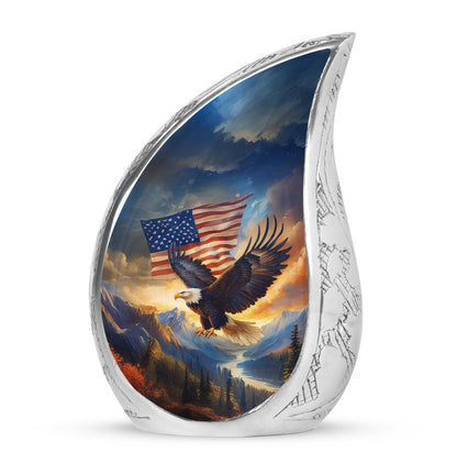 Blue Eagle Sentinel Cremation Urns for Human Ashes - 10-inch, 200 cu in - Yatskia